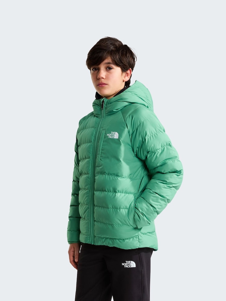 The North Face Green Reversible Perrito Hooded Puffer Jacket - Image 1 of 8 The North Face Green Reversible Perrito Hooded Puffer Jacket - Image 1 of 8