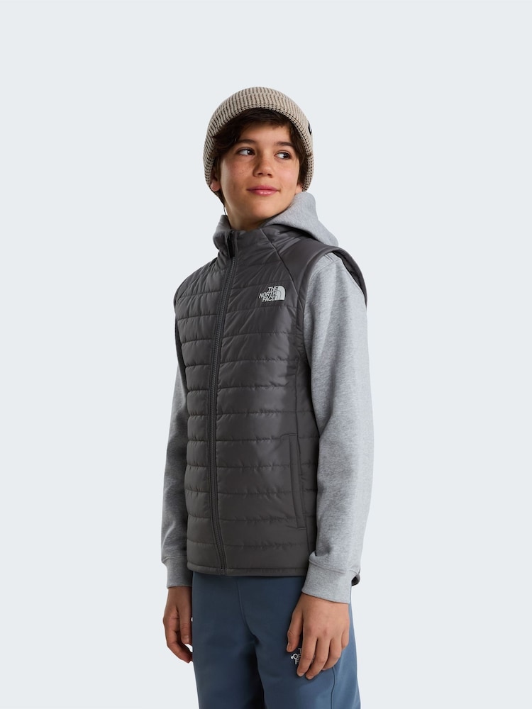 The North Face Grey Never Stop Puffer Gilet - Image 1 of 6 The North Face Grey Never Stop Puffer Gilet - Image 1 of 6