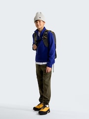 藍色 - The North Face 青少年冰河 1/4 拉鏈抓絨 - 圖片 2/5