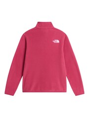 紅色 - The North Face 青少年冰河 1/4 拉鏈抓絨 - 圖片 5/5
