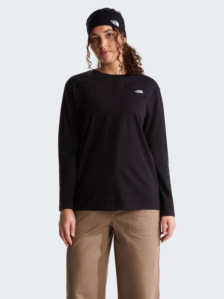The North Face Black Essential Simple Dome Long Sleeve T-Shirt - Image 1 of 5
