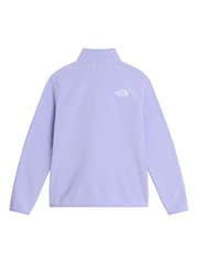 紫色 - The North Face 青少年冰河 1/4 拉鏈抓絨 - 圖片 5/5