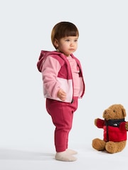The North Face Red Baby Glacier Full Zip Hooded Fleece - Image 2 of 6