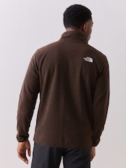 The North Face Chestnut Brown Glacier 1/4 Zip Fleece - Image 2 of 5