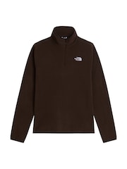 The North Face Chestnut Brown Glacier 1/4 Zip Fleece - Image 4 of 5