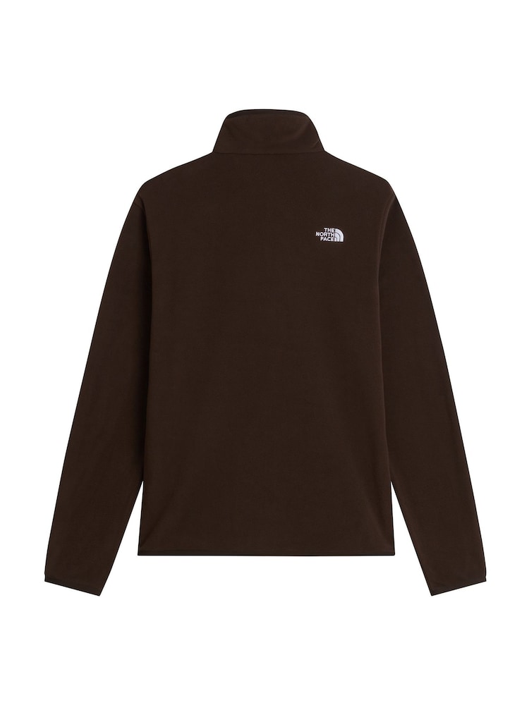 The North Face Chestnut Brown Glacier 1/4 Zip Fleece - Image 5 of 5 The North Face Chestnut Brown Glacier 1/4 Zip Fleece - Image 5 of 5