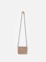 Oliver Bonas Yellow Striped Bow Beaded Cross-Body Bag - Image 2 of 6