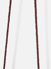 Oliver Bonas Yellow Striped Bow Beaded Cross-Body Bag - Image 4 of 6