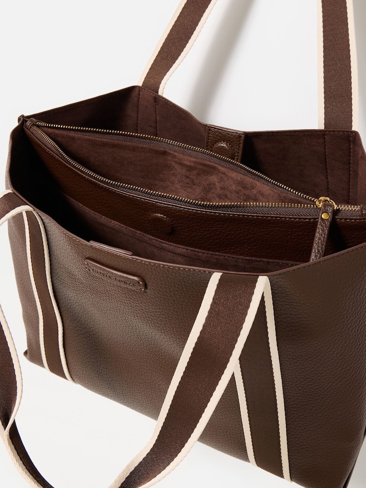 Oliver Bonas Brown Tote Bag - Image 6 of 6