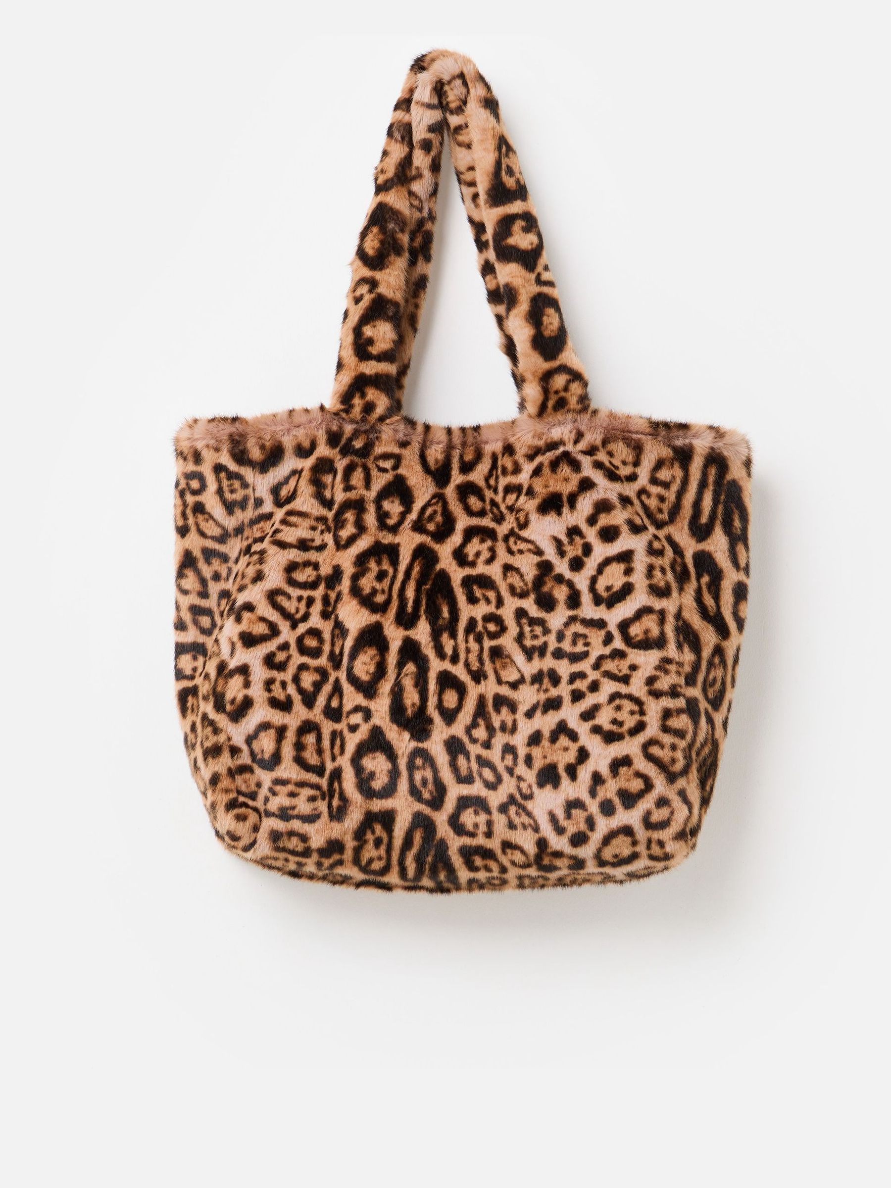 プードルBAG Buy Oliver Bonas Brown Print Faux Fur Tote Bag from the Next UK