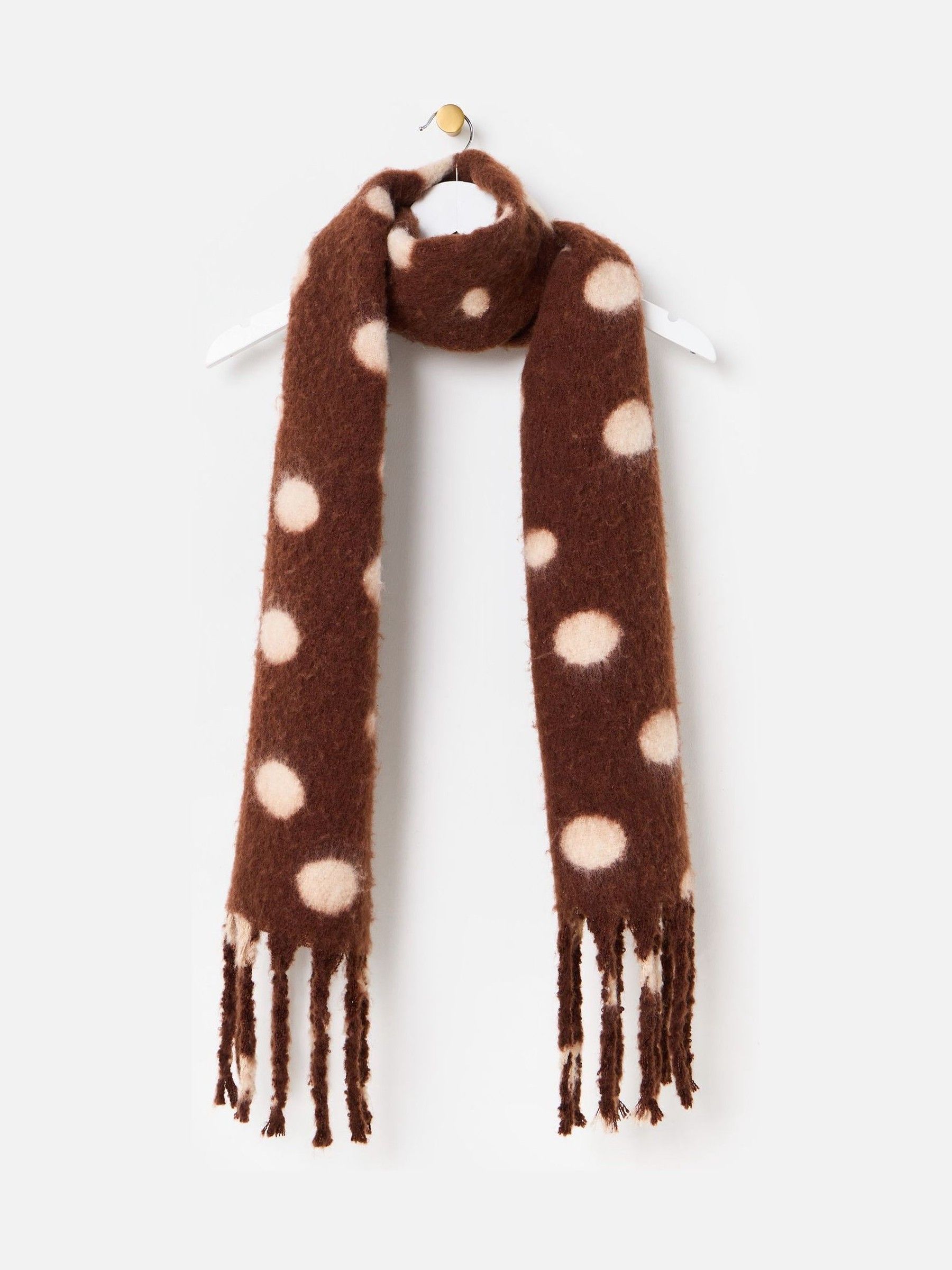 Buy Oliver Bonas Brown Polka Dot Tassel Scarf from the Next UK