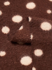 Oliver Bonas Brown Polka Dot Tassel Scarf - Image 4 of 5