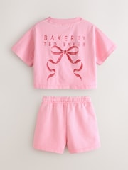 Baker by Ted Baker 2 Piece T-Shirt με Γραφικό Φιόγκο και Σορτς με Όξινο Πλύσιμο Σετ - Εικόνα 10 από 16