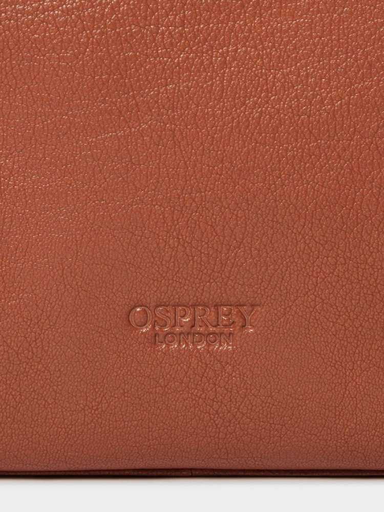 Osprey London Brown The Arlington Leather Washbag - Image 4 of 4 Osprey London Brown The Arlington Leather Washbag - Image 4 of 4