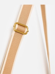 Oliver Bonas Cream Faux Shearling Double Zip Belt Bag - Image 4 of 5