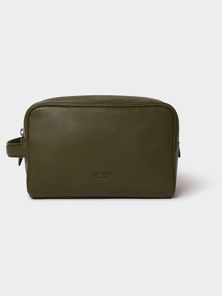 Osprey London Brown The Arlington Leather Washbag - Image 1 of 4 Osprey London Brown The Arlington Leather Washbag - Image 1 of 4