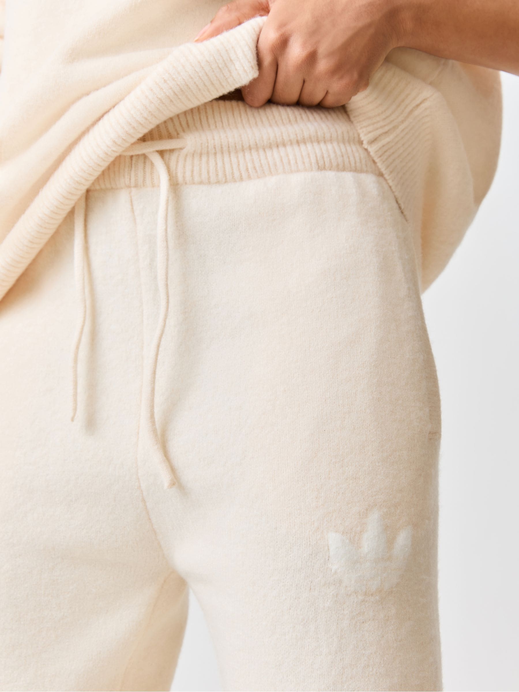 Buy adidas Originals Cream Knitted Wide Leg Joggers from Next USA