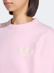 adidas Originals Pink Knitted Jumper - Image 4 of 6