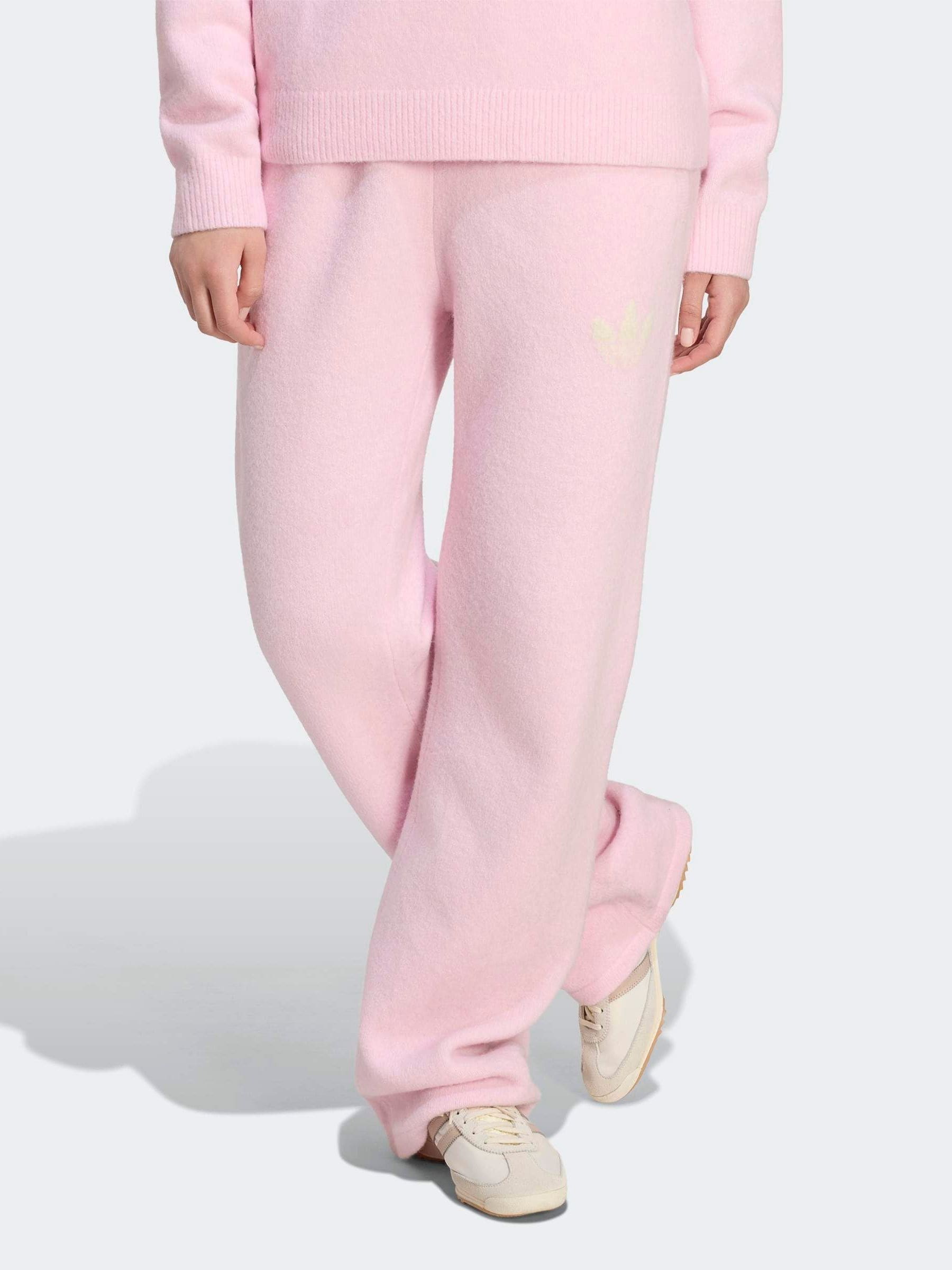 adidas originalsワイドレッグ トラックパンツ ピンク レース Next