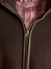 Joules Heritage Chocolate Brown Longline Polar Fleece Longline Cape - Image 7 of 9