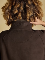 Joules Heritage Chocolate Brown Longline Polar Fleece Longline Cape - Image 8 of 9