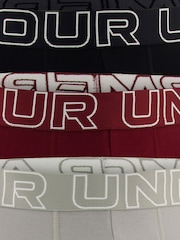 Under Armour Red Performance Cotton Solid 6" Boxers 3 Pack - Image 5 of 5