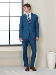Bright Blue N. Premium Slim Fit Motionflex Wool Blend Suit Jacket - Image 2 of 12