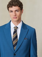 Bright Blue N. Premium Slim Fit Motionflex Wool Blend Suit Jacket - Image 4 of 12
