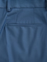 Bright Blue N. Premium Slim Fit Motionflex Wool Blend Suit Trousers - Image 10 of 10