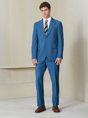 Bright Blue N. Premium Slim Fit Motionflex Wool Blend Suit Trousers - Image 2 of 10