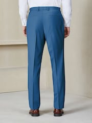 Bright Blue N. Premium Slim Fit Motionflex Wool Blend Suit Trousers - Image 3 of 10