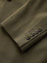 Green Double Breasted Tailored Fit Twill Suit Jacket - Image 4 of 6