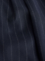 Navy Relaxed Fit Archive Wool Blend Striped Suit Trousers - Image 10 of 11