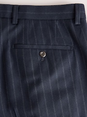 Navy Relaxed Fit Archive Wool Blend Striped Suit Trousers - Image 11 of 11
