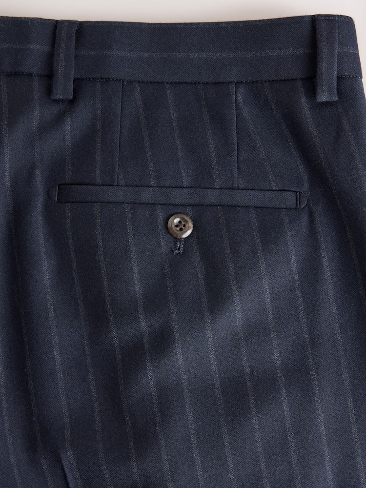 Navy Relaxed Fit Archive Wool Blend Striped Suit Trousers - Image 11 of 11 Navy Relaxed Fit Archive Wool Blend Striped Suit Trousers - Image 11 of 11