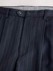 Navy Relaxed Fit Archive Wool Blend Striped Suit Trousers - Image 9 of 11