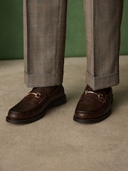 Taupe Relaxed Fit Archive Wool Blend Check Suit Trousers - Image 6 of 11