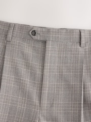 Taupe Relaxed Fit Archive Wool Blend Check Suit Trousers - Image 9 of 11