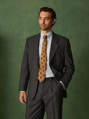 Grey Relaxed Fit Archive Wool Blend Flannel Suit Jacket - Image 1 of 13