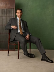 Grey Relaxed Fit Archive Wool Blend Flannel Suit Jacket - Image 2 of 13