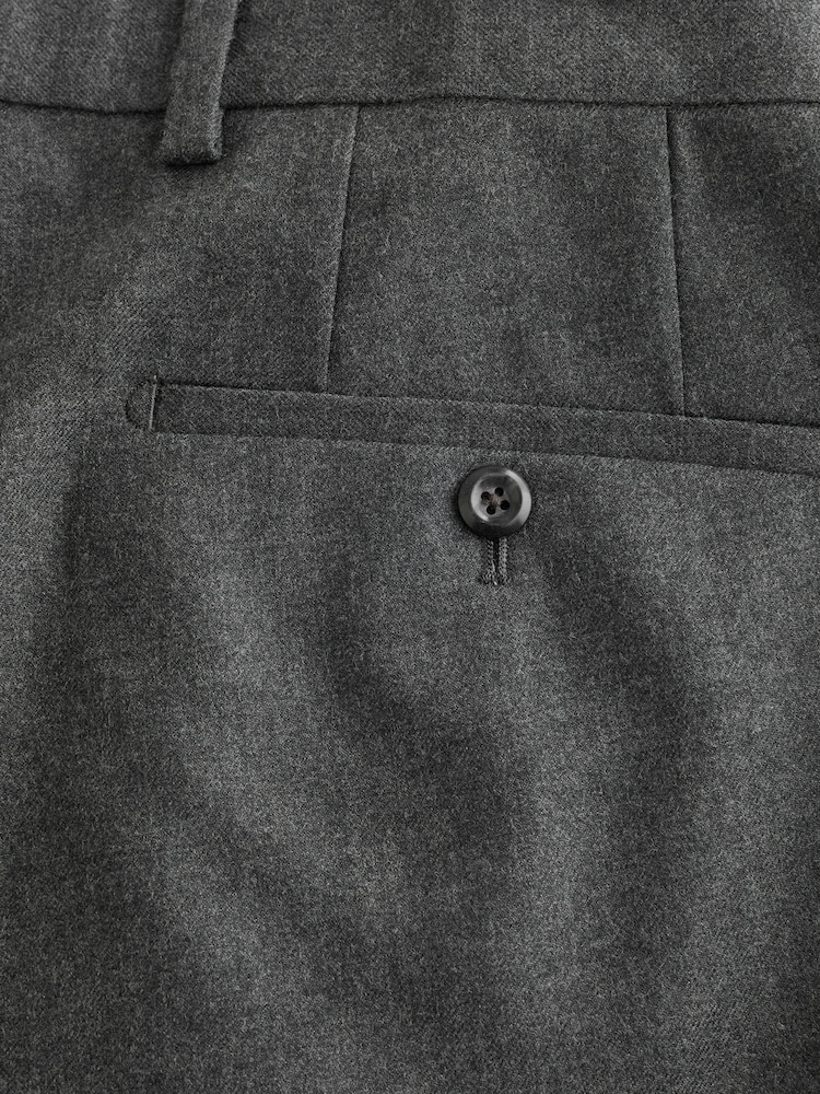 Gris - Relaxed Fit Archive Wool Blend Flannel Suit Trousers - Image 11 de 11
