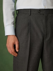 Gris - Relaxed Fit Archive Wool Blend Flannel Suit Trousers - Image 4 de 11
