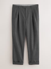 Gris - Relaxed Fit Archive Wool Blend Flannel Suit Trousers - Image 7 de 11