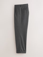Gris - Relaxed Fit Archive Wool Blend Flannel Suit Trousers - Image 8 de 11