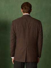 Brown Relaxed Fit Archive Wool Blend Gingham Suit Jacket - Image 3 of 6