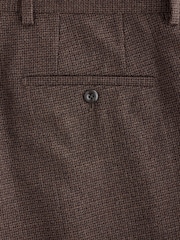 Rust Brown Relaxed Fit Archive Wool Blend Dogtooth Suit Trousers - Image 10 of 11