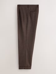 Rust Brown Relaxed Fit Archive Wool Blend Dogtooth Suit Trousers - Image 8 of 11