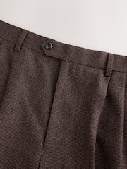 Rust Brown Relaxed Fit Archive Wool Blend Dogtooth Suit Trousers - Image 9 of 11