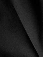 Black N. Premium Regular Fit Tuxedo Wool Blend Crepe Textured Suit Trousers With Tape Detail - Image 7 of 9