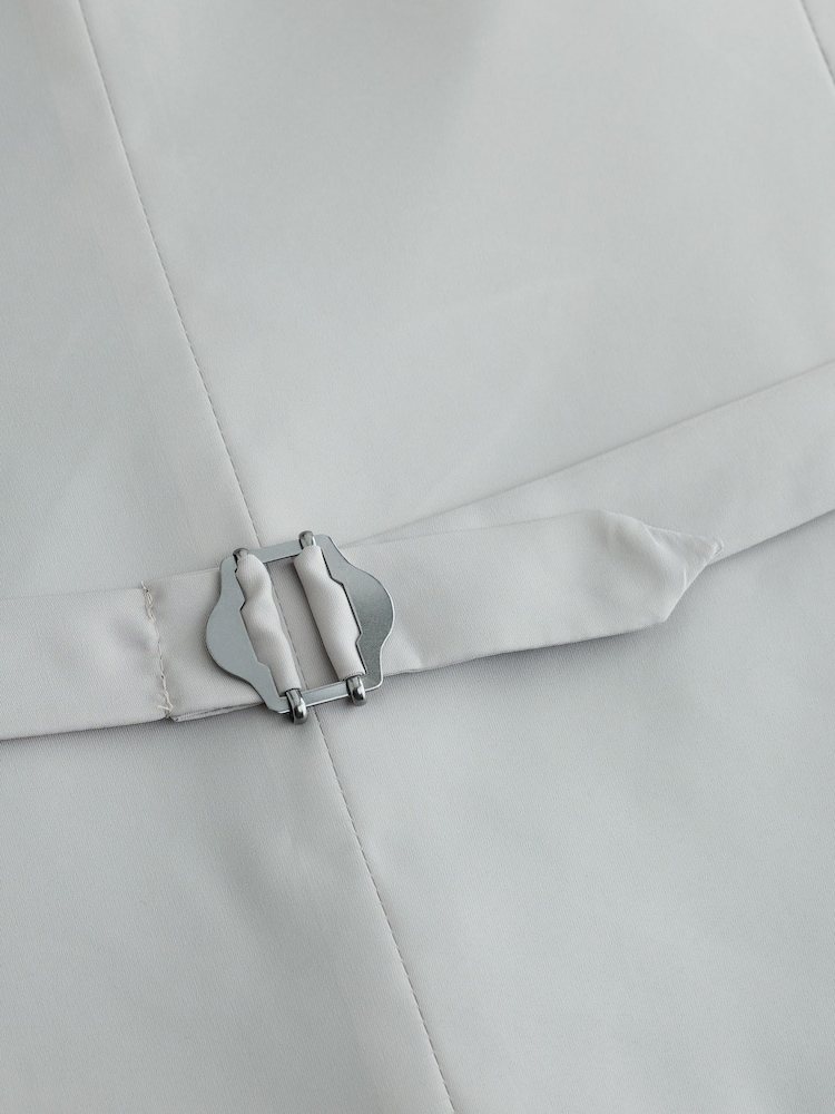 綠色 - Tailored Fit Flannel Suit Waistcoat - 圖片 10，共 10